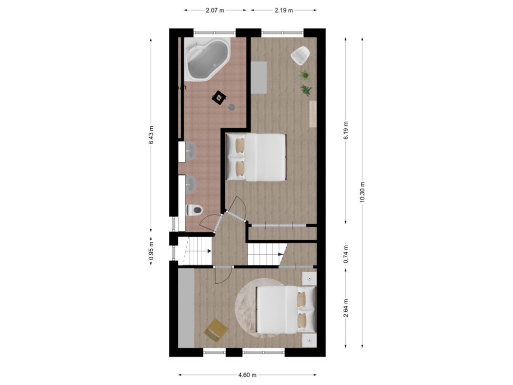 Bekijk plattegrond van Eerste verdieping van Lepelaarstraat 23