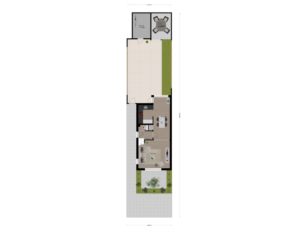 Bekijk plattegrond van Situatie van Lepelaarstraat 23