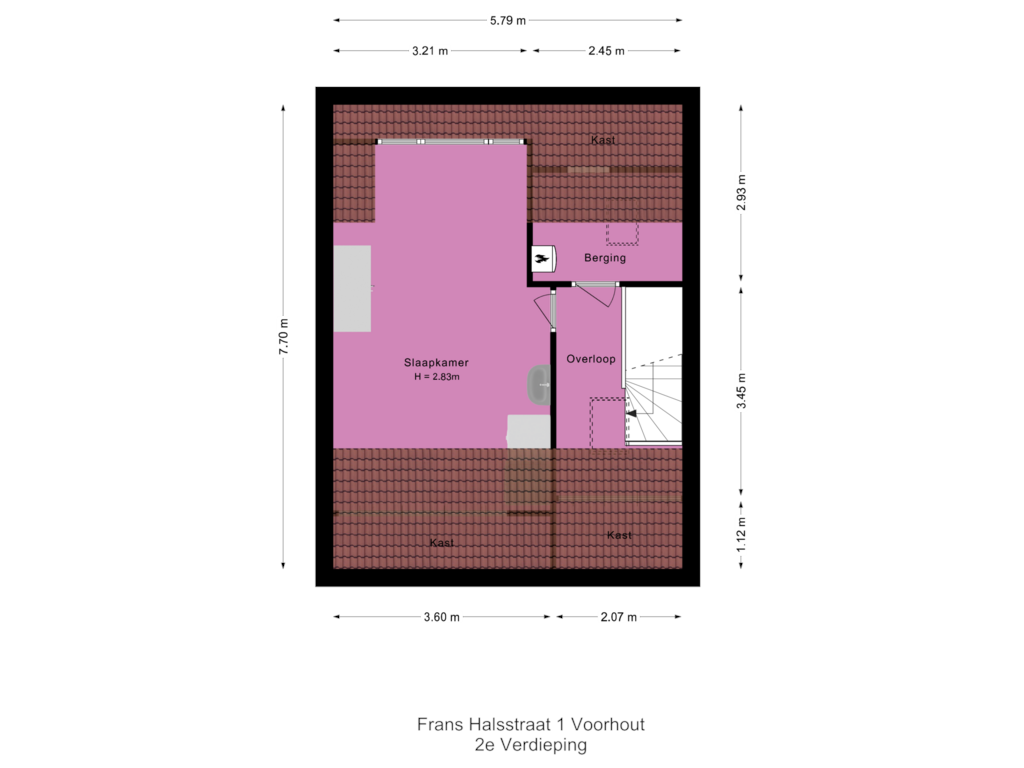 Bekijk plattegrond van 2e Verdieping van Frans Halsstraat 1