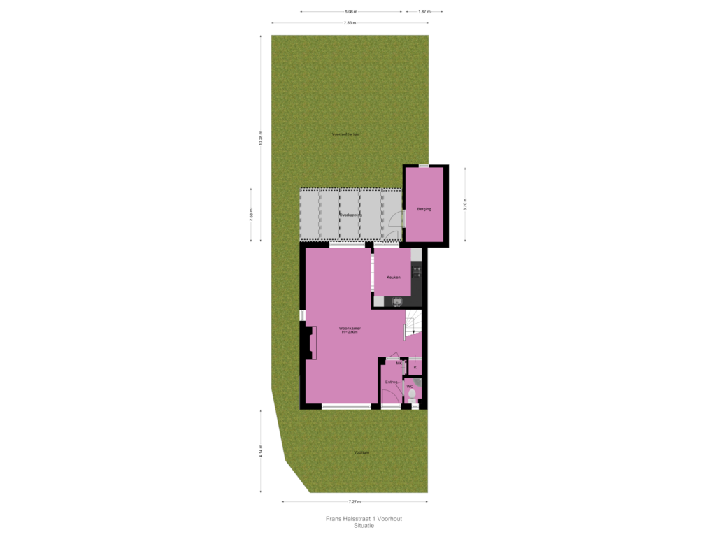 Bekijk plattegrond van Situatie van Frans Halsstraat 1