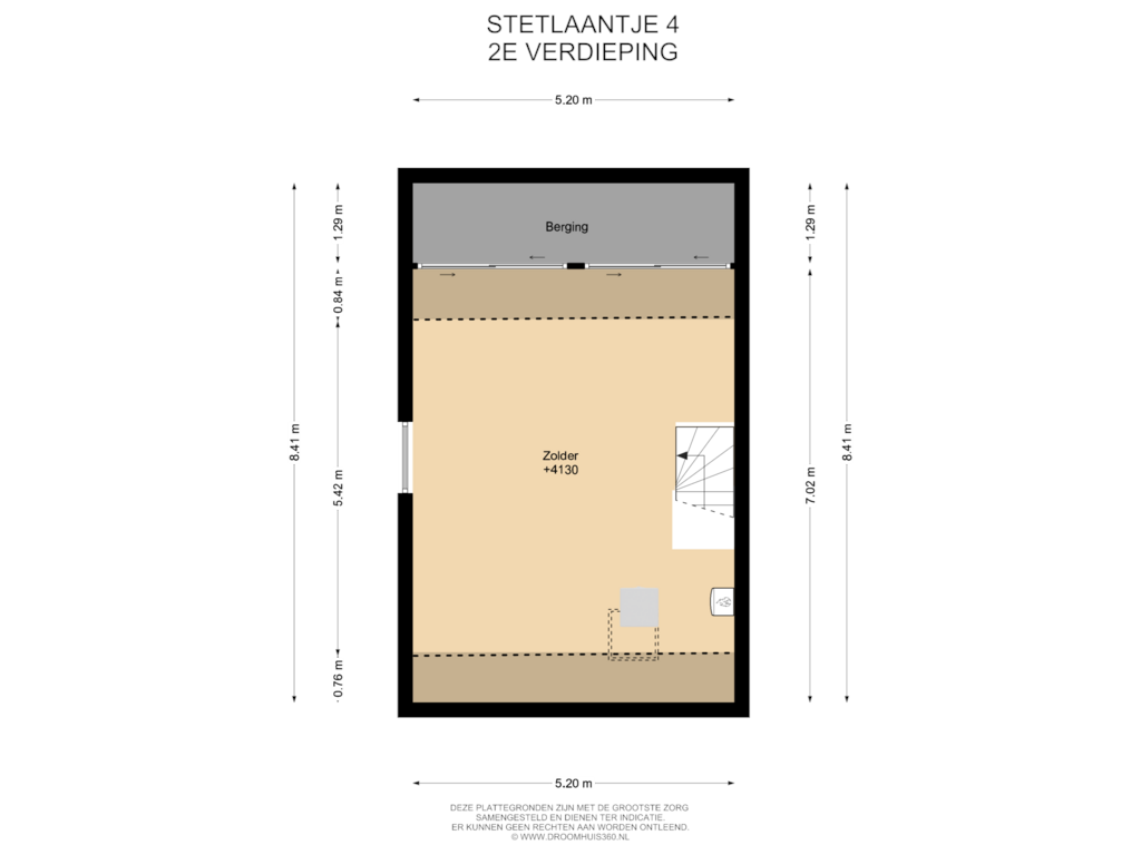 Bekijk plattegrond van 2E Verdieping van Stetlaantje 4