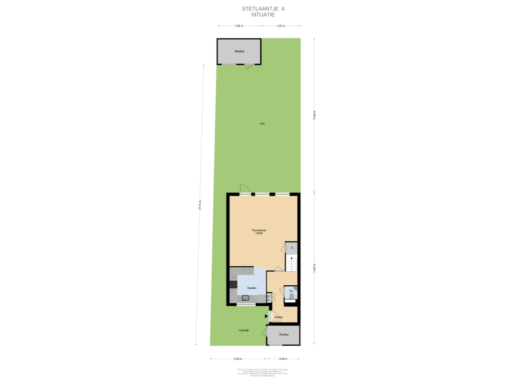 Bekijk plattegrond van Situatie van Stetlaantje 4