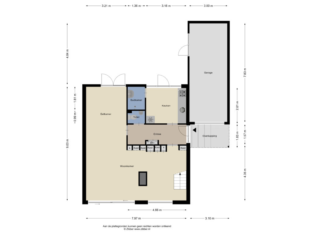 Bekijk plattegrond van Begane grond van Zeven geversstraat 9