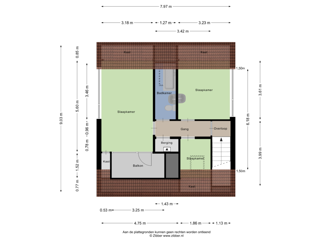 Bekijk plattegrond van Eerste Verdieping van Zeven geversstraat 9