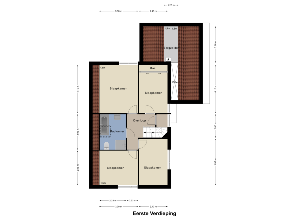 View floorplan of Eerste Verdieping of In de Neerakker 66