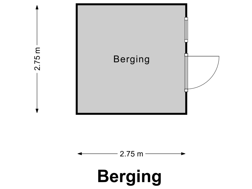 View floorplan of Berging of In de Neerakker 66