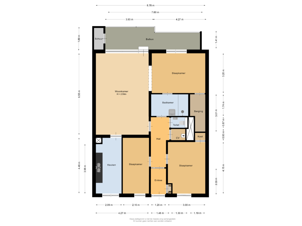 View floorplan of Appartement of Groenhovenweg 19