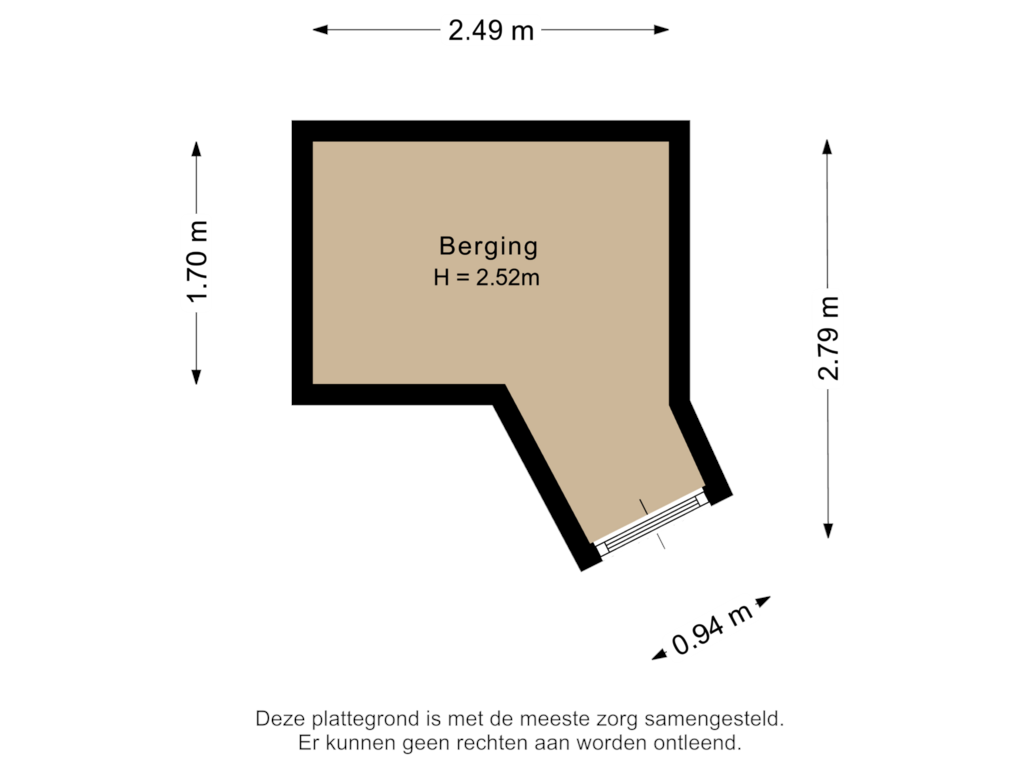 View floorplan of Berging of Groenhovenweg 19