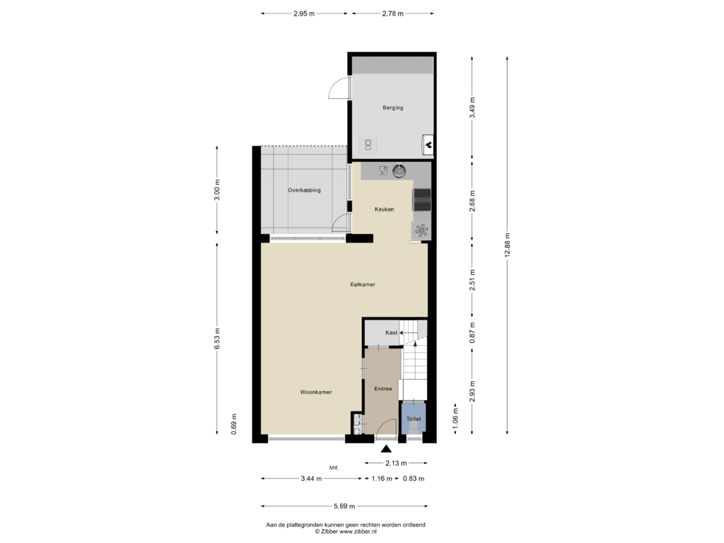 Bekijk plattegrond van Begane Grond van Eeshofstraat 8