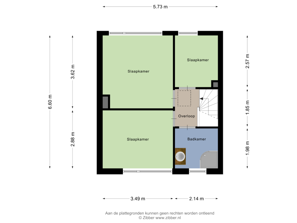 Bekijk plattegrond van Eerste Verdieping van Eeshofstraat 8