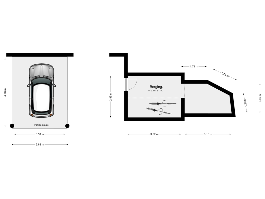 View floorplan of Berging of Van Weerden Poelmanweg 80