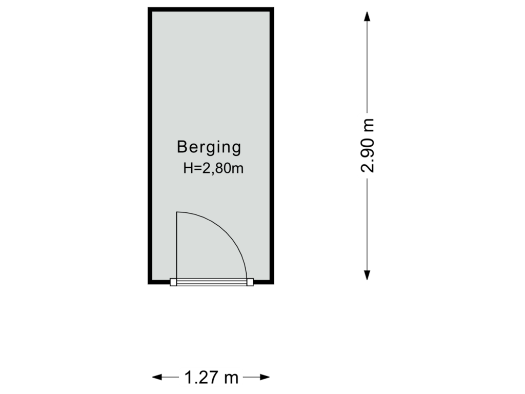 View floorplan of Berging of Kerkweg 9