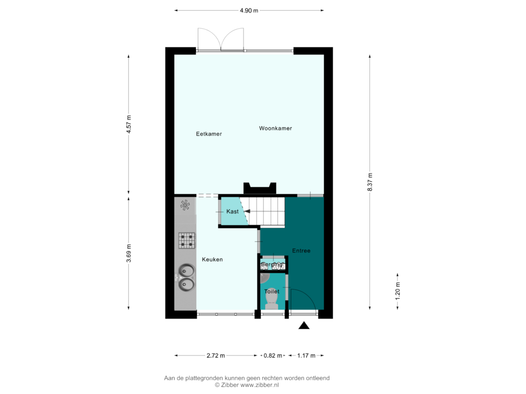 Bekijk plattegrond van Begane Grond van Hendrik Hosstraat 14