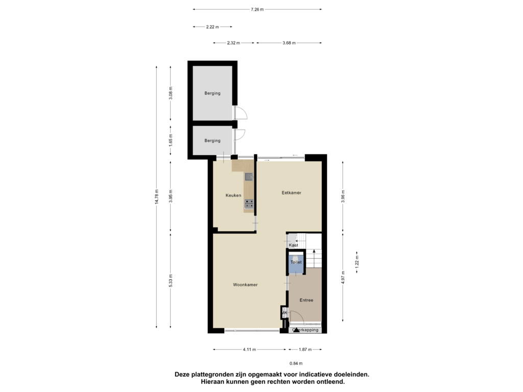 Bekijk plattegrond van Begane Grond van Gudsekop 111