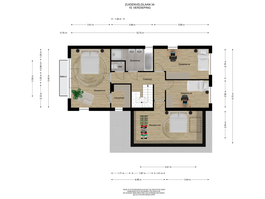 View floorplan of Eerste Verdieping of Zuidenveldlaan 34