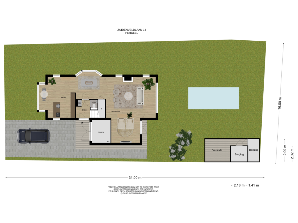 View floorplan of Perceel of Zuidenveldlaan 34