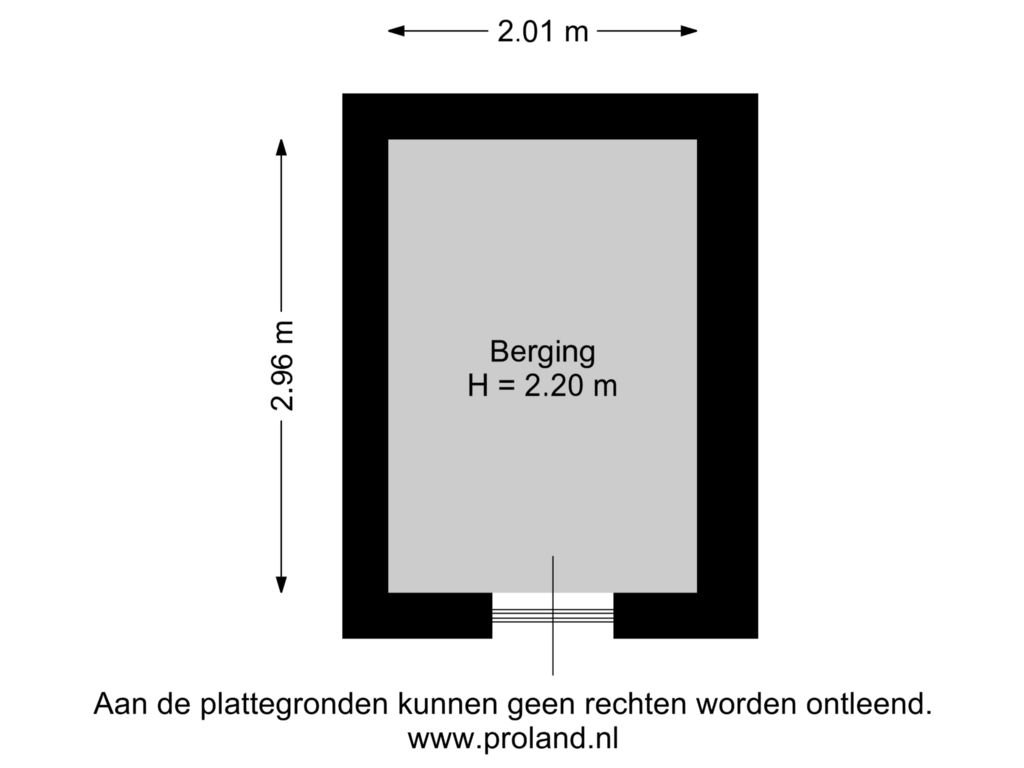 View floorplan of Berging of Groen van Prinstererlaan 71