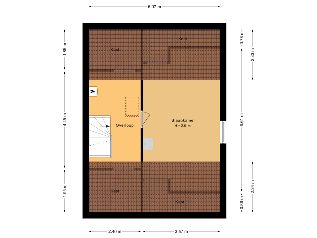 Bekijk plattegrond van Tweede verdieping van Korhoenstraat 29