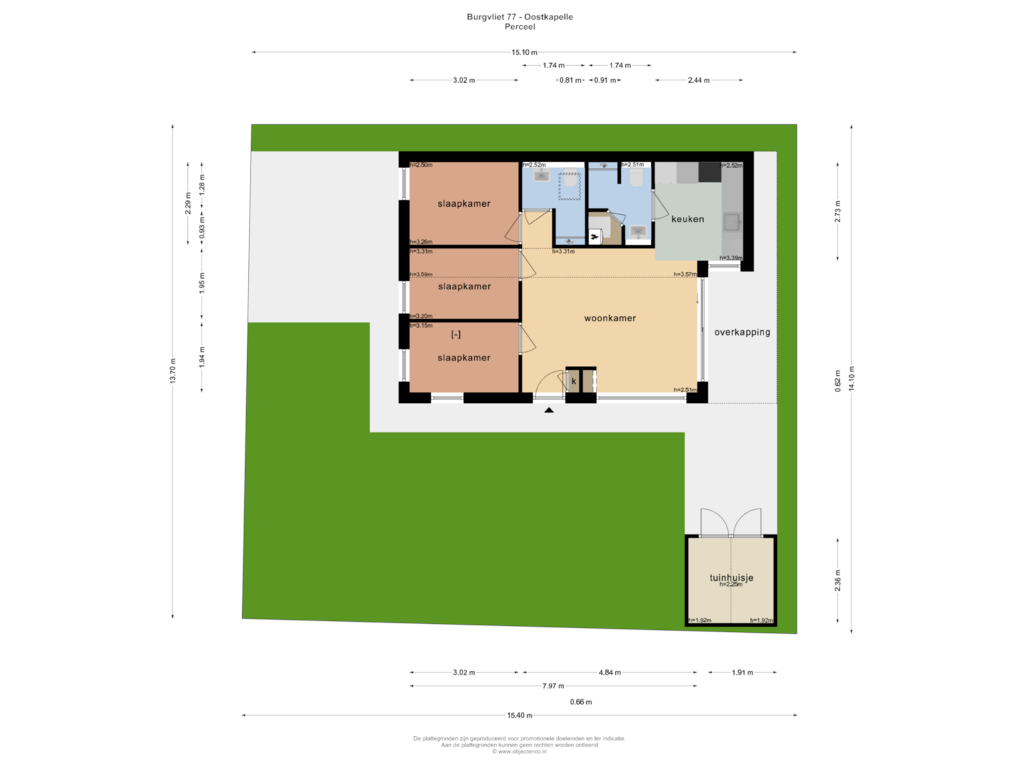 Bekijk plattegrond van PERCEEL van Burgvliet 77