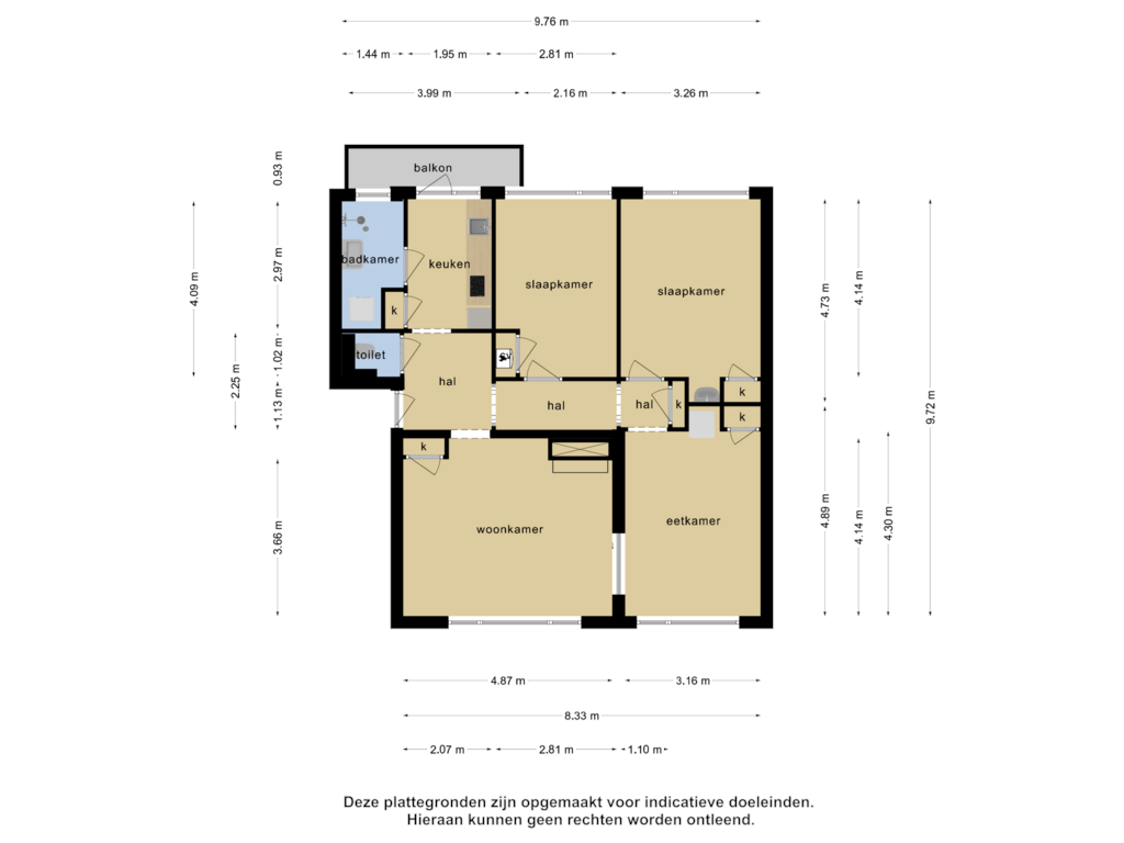 Bekijk plattegrond van Appartement van Magelhaensstraat 3-A