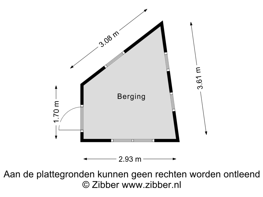 Bekijk plattegrond van Berging van Kanaaldijk 96