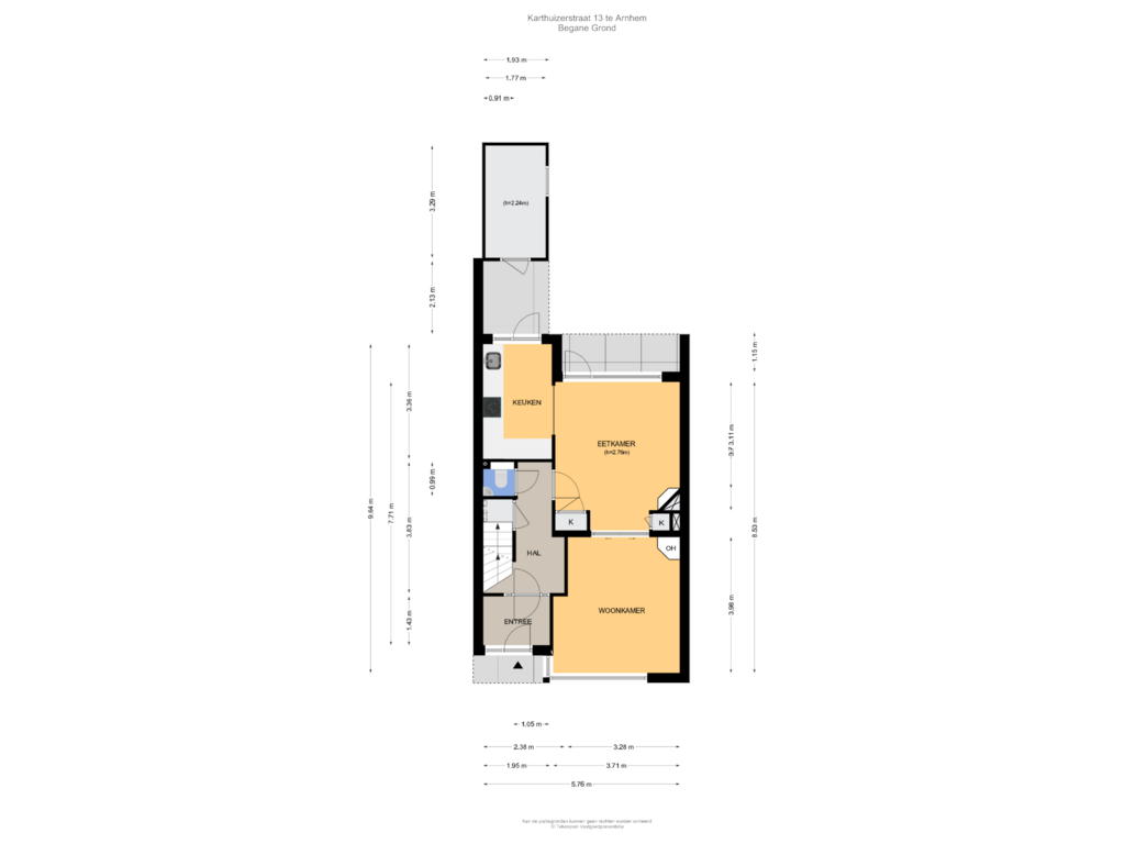 Bekijk plattegrond van Begane Grond van Karthuizerstraat 13