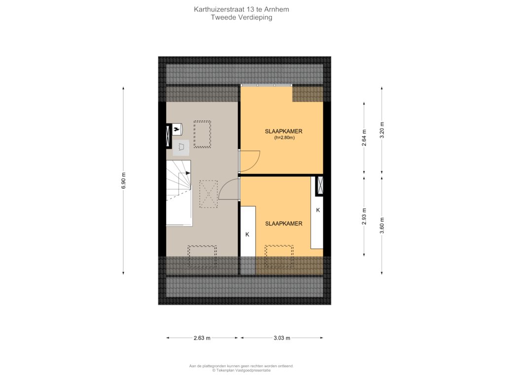 Bekijk plattegrond van Tweede Verdieping van Karthuizerstraat 13