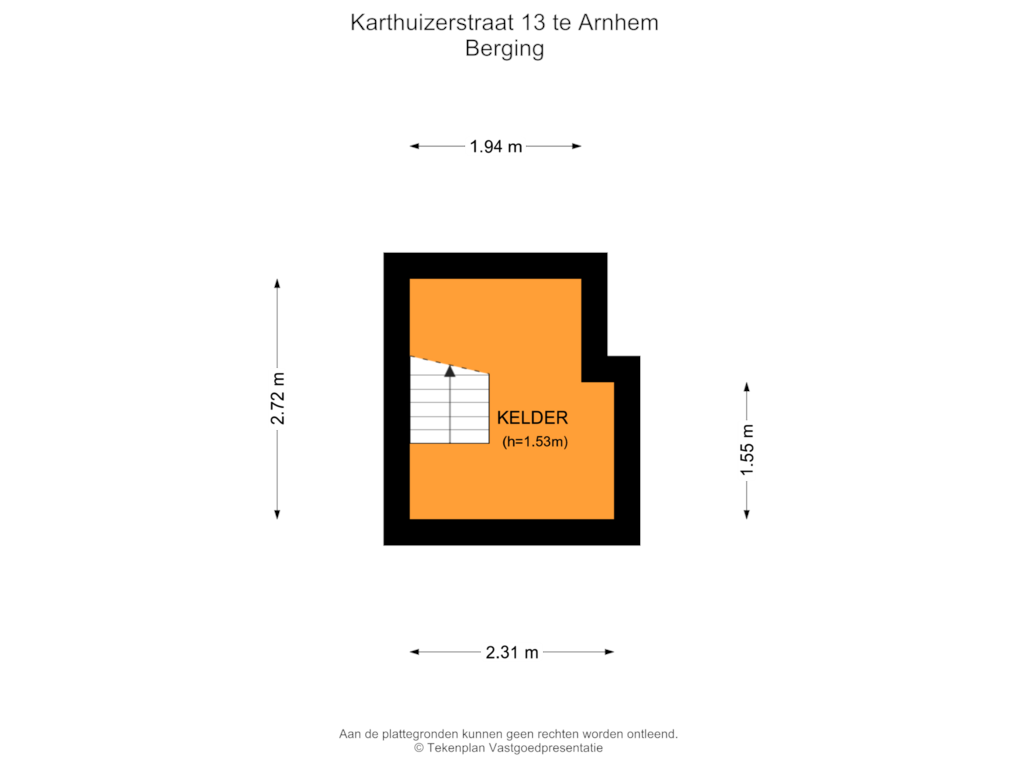 Bekijk plattegrond van Berging van Karthuizerstraat 13