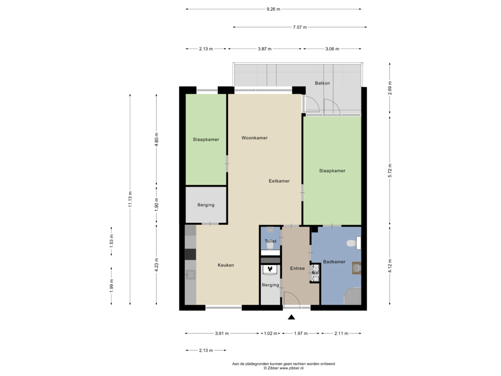 Bekijk plattegrond van Appartement van J. Cohenstraat 7-C