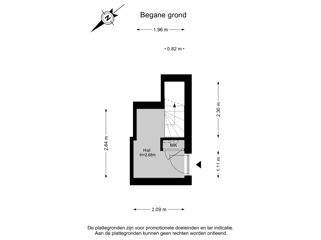 View floorplan of Begane grond of Molenweg 99-A