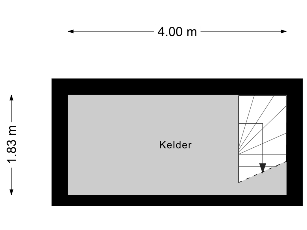 Bekijk plattegrond van Kelder van Enzerinckweg 1