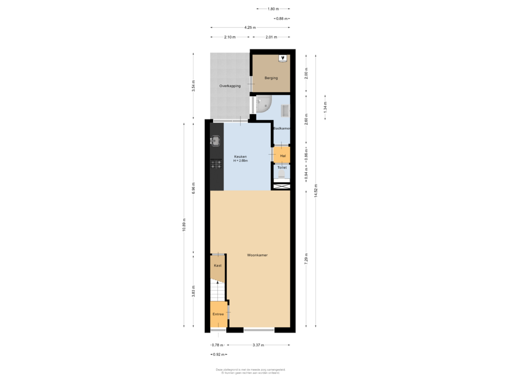 Bekijk plattegrond van Begane grond van Acaciasingel 61