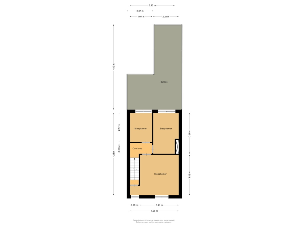 Bekijk plattegrond van Eerste verdieping van Acaciasingel 61