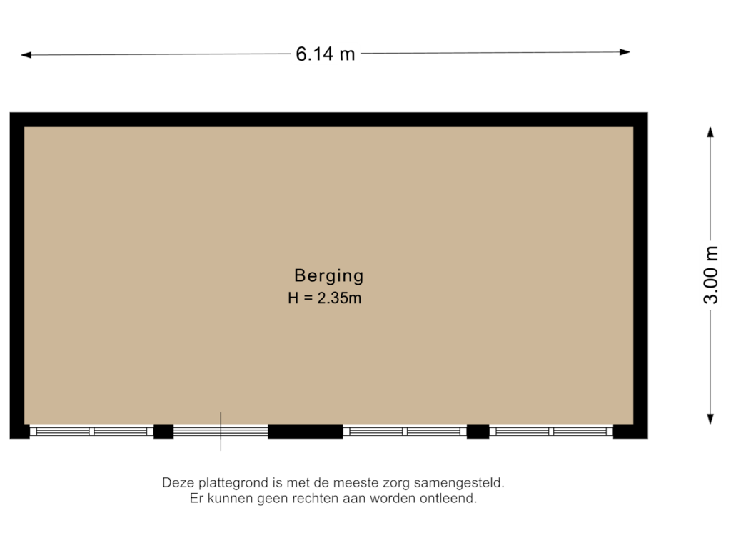 Bekijk plattegrond van Berging van Juliana van Stolberglaan 26