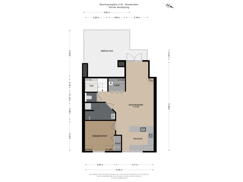 View floorplan of VIERDE VERDIEPING of Boerhaaveplein 2-4