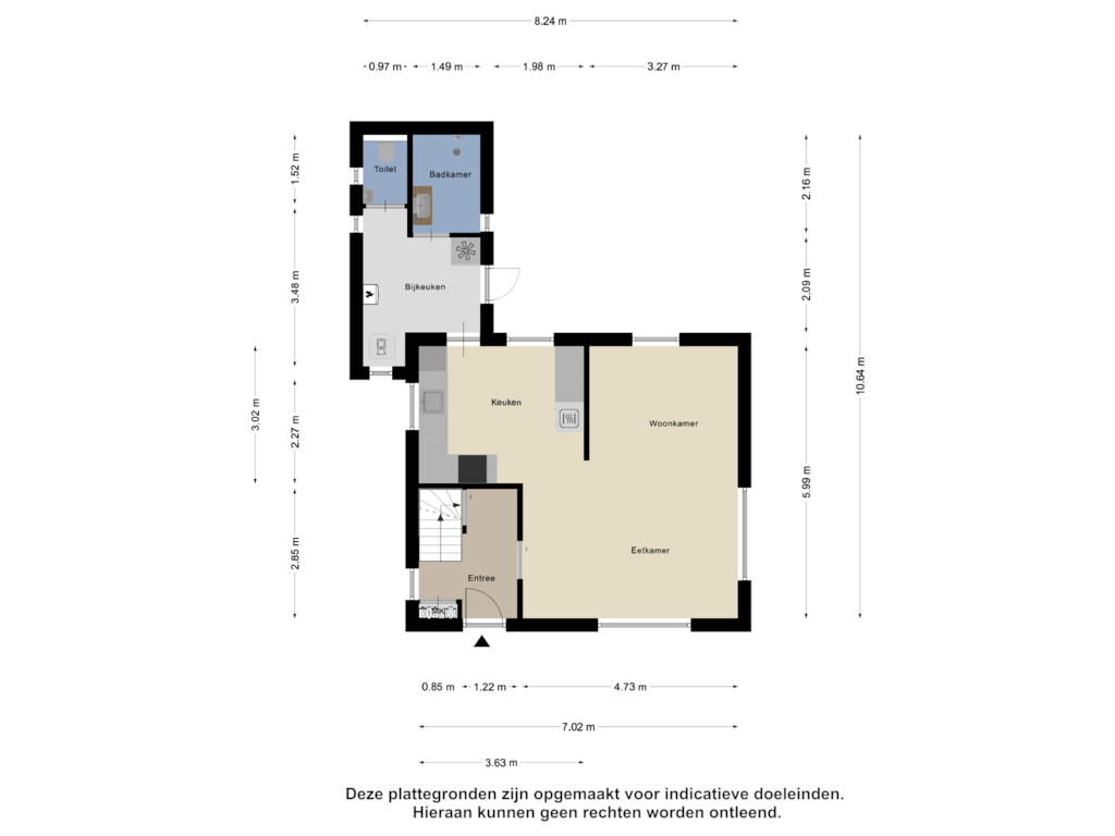 Bekijk plattegrond van Begane Grond van Hol-esstraat 6