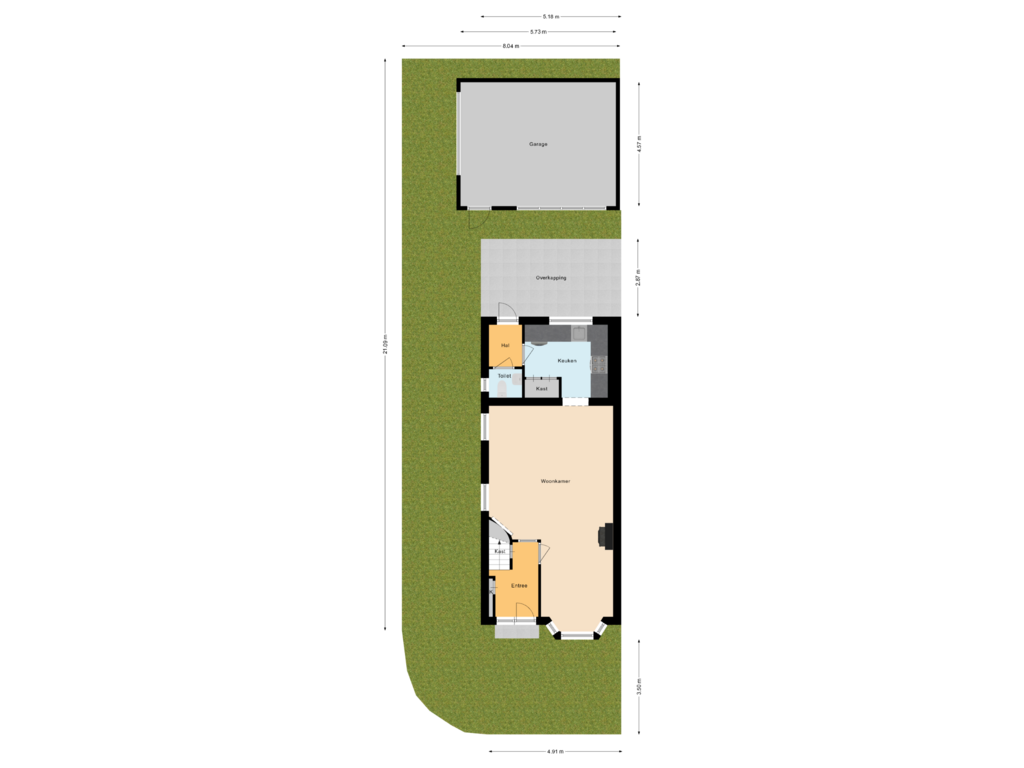 View floorplan of Situatie of Polderstraat 32