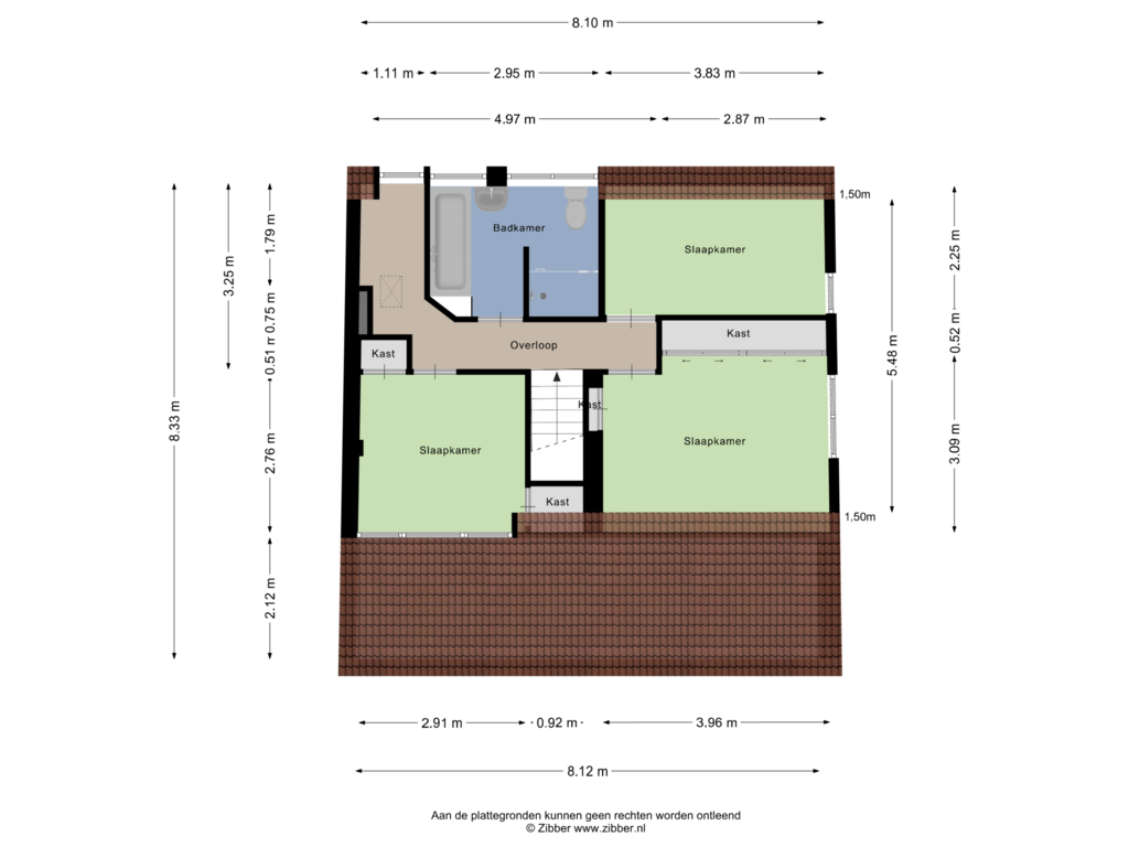 View floorplan of Eerste Verdieping of Mammouthweg 30-B