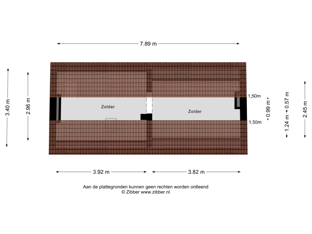 View floorplan of Zolder of Mammouthweg 30-B