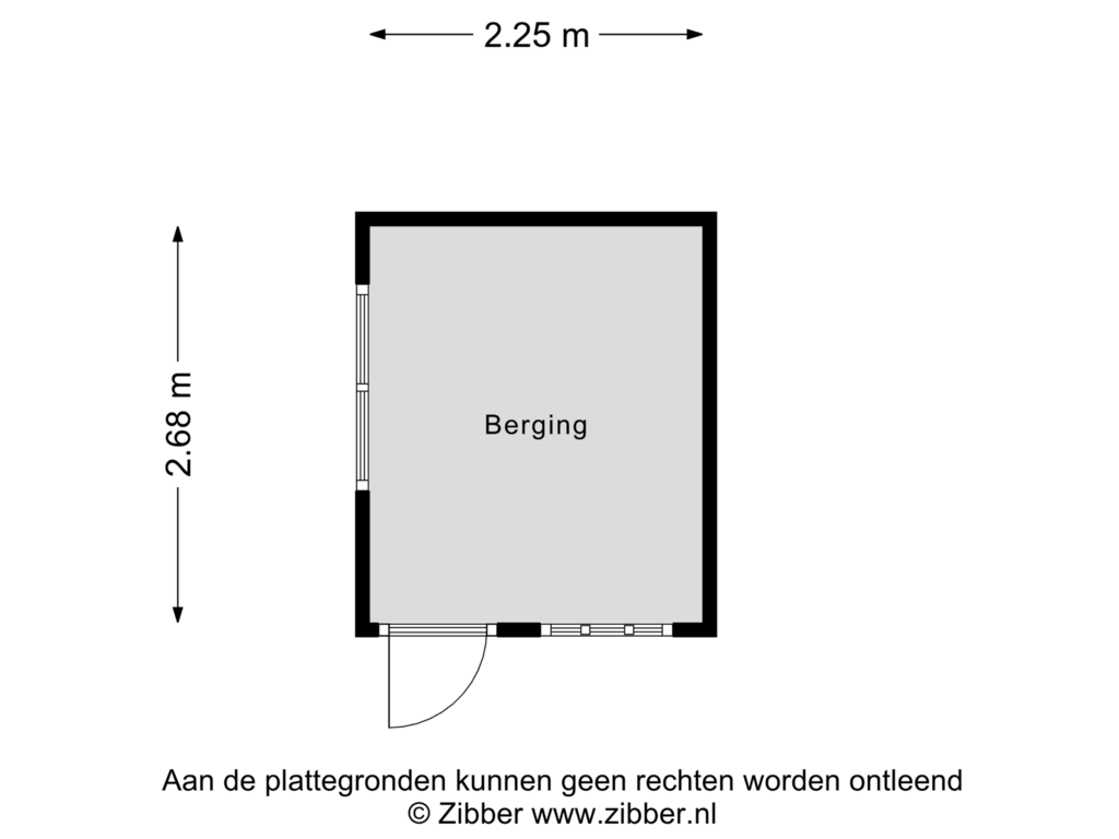 View floorplan of Berging of Mammouthweg 30-B