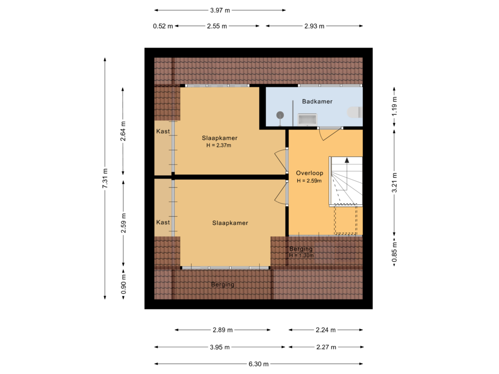 Bekijk plattegrond van Tweede verdieping van Zingerskamp 2