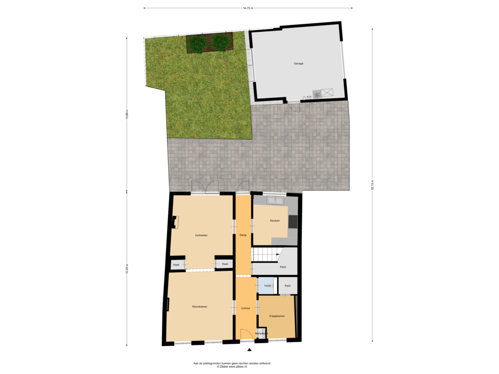 View floorplan of Begane Grond Tuin of Putterstraat 17