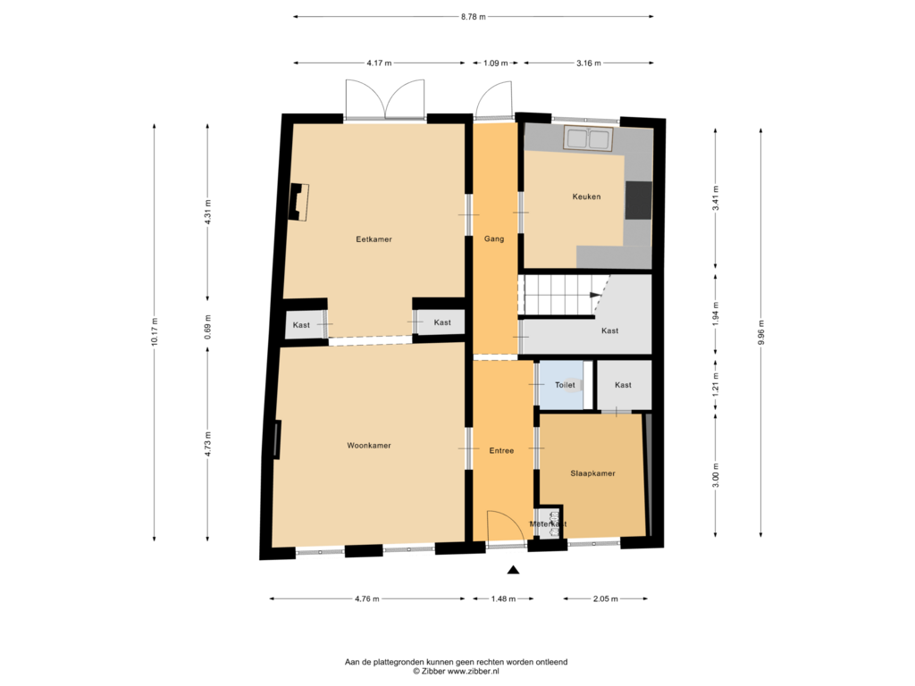 View floorplan of Begane Grond of Putterstraat 17