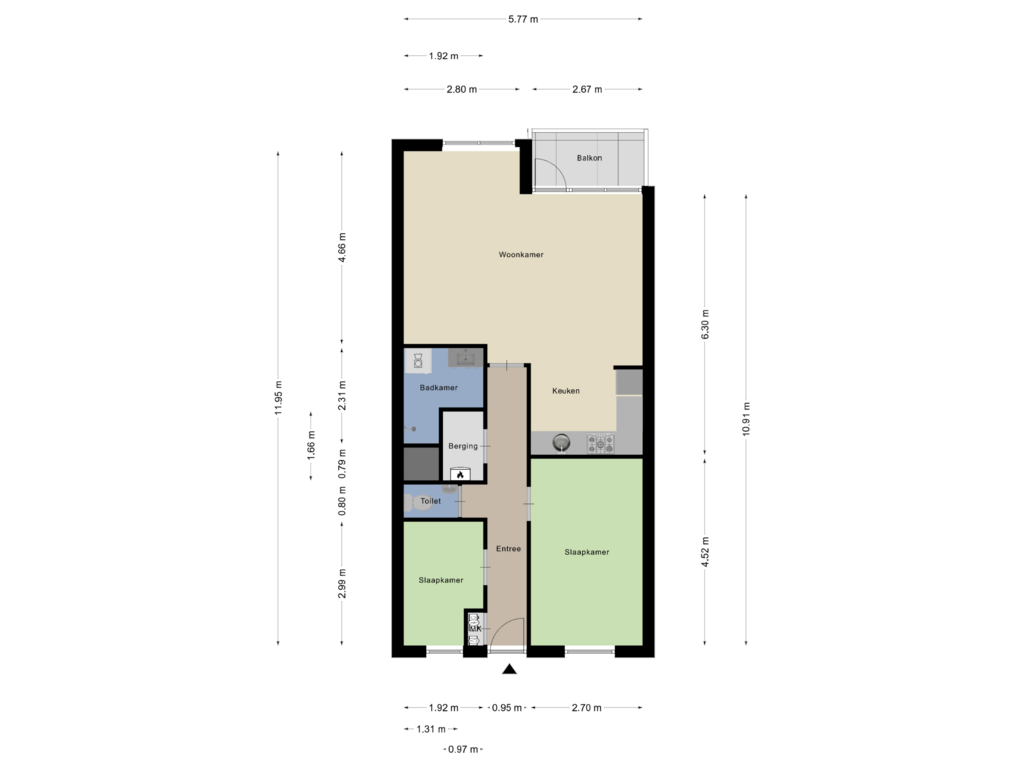 View floorplan of Appartement of Maastrichterlaan 66