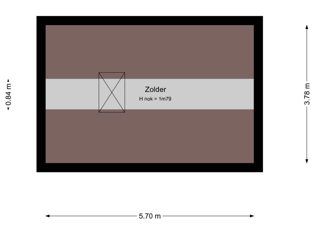 View floorplan of Tweede verdieping of Oosterhoutstraat 18