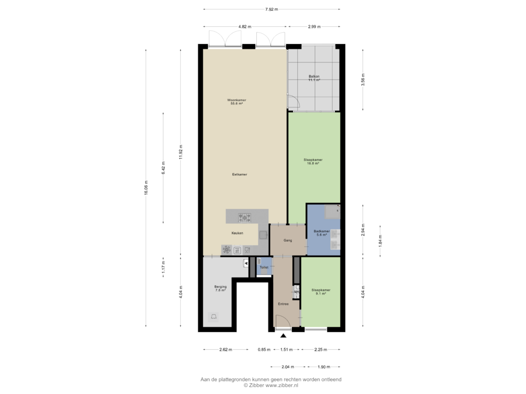 View floorplan of Appartement of Ceresplein 86