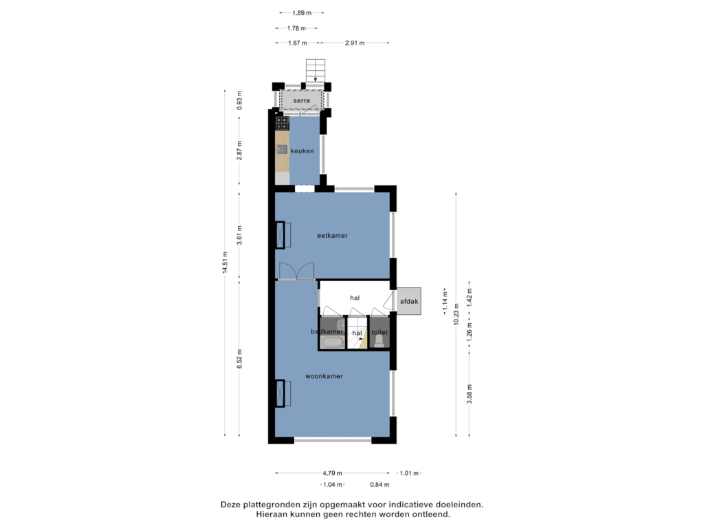 View floorplan of Begane grond of 's-Gravenweg 785