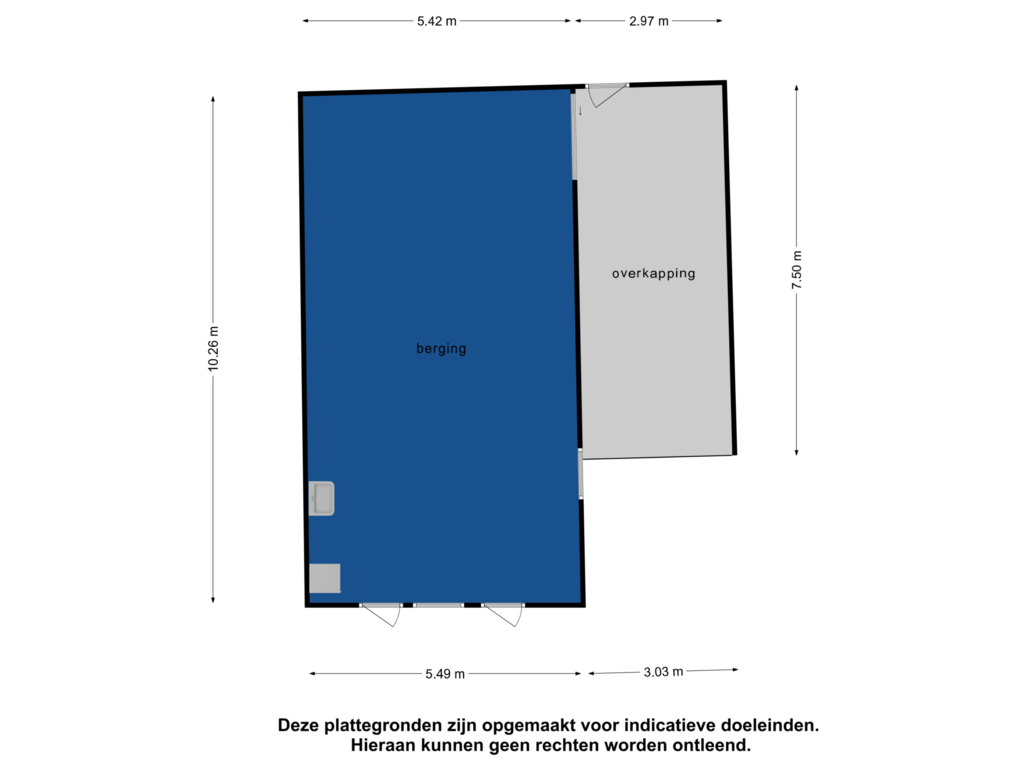 View floorplan of Berging of 's-Gravenweg 785