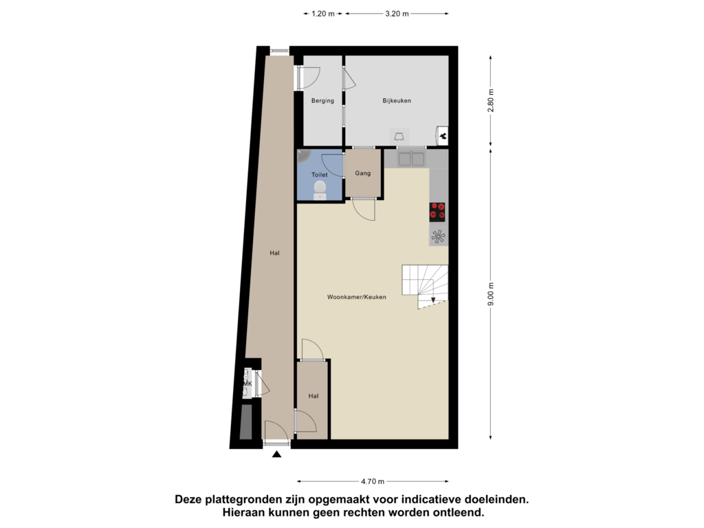 View floorplan of Begane Grond of Leliestraat 44