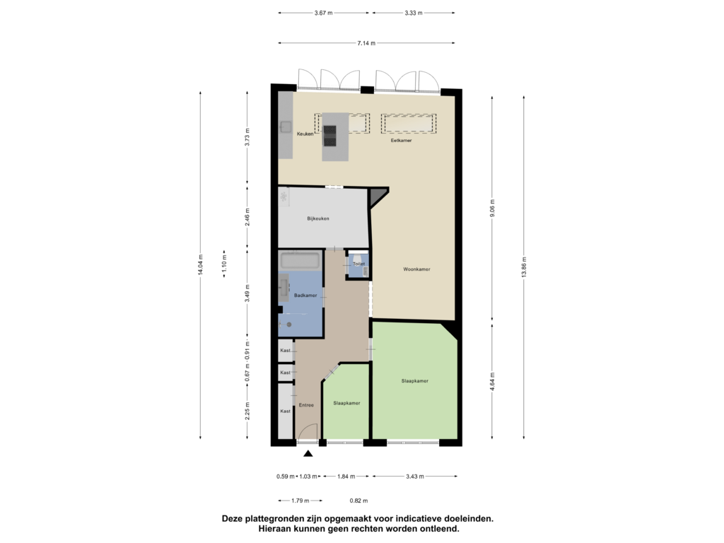 Bekijk plattegrond van Begane grond van Diezestraat 11-H